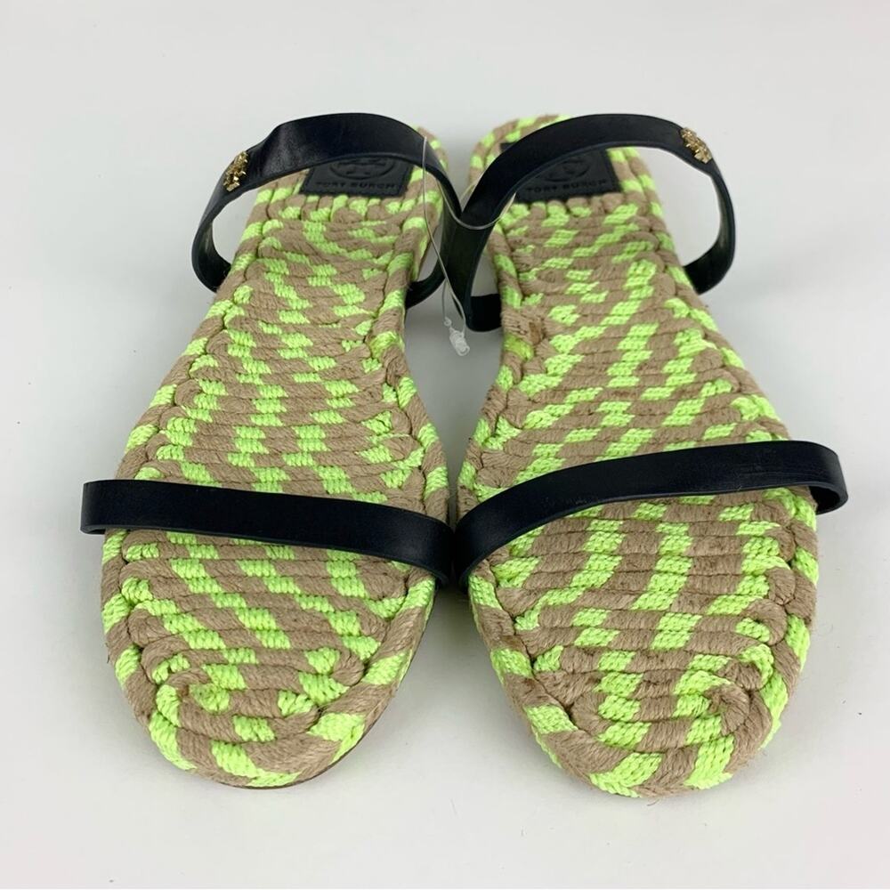 Tory Burch Two Band Flat Espadrille Slide Sandals 8.5 - Picture 6 of 14